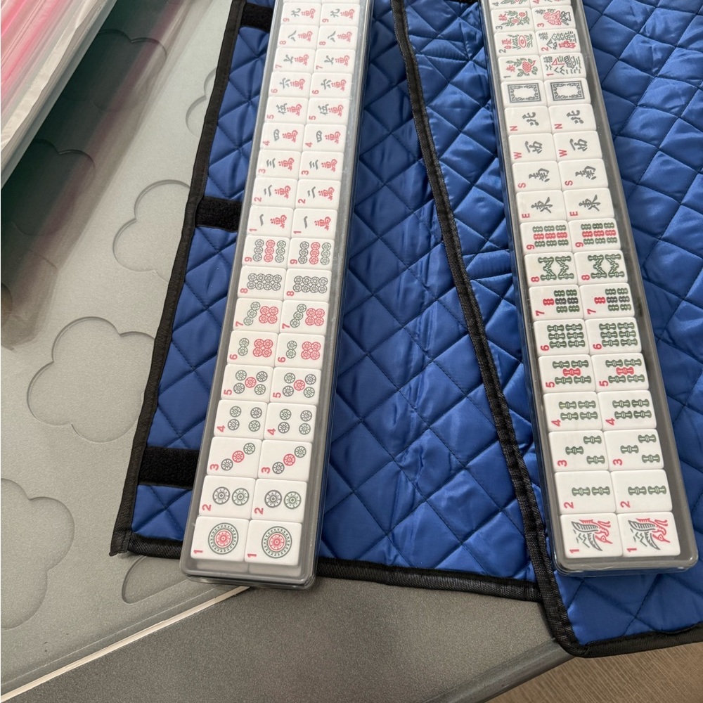 Board Game Carry Case in Blue Floral Print - Picture 7 of 9